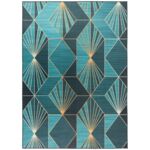 Dywan Print 3D 120 x 160 cm geometria wielokolorowy