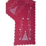 Bieżnik z choinką 40 x 140 cm czerwony