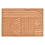 Wycieraczka kokosowa grawerowana linie 40 x 60 cm brązowy