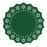 Podkładka filcowa Śnieżynka 38 cm zielony