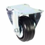 Zestaw jezdny z kołem czarnym 80mm/80kg płyta stała