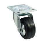 Zestaw jezdny z kołem czarnym 80mm/80kg płyta obrotowa