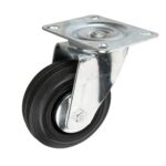 Zestaw jezdny z kołem czarnym 100mm/100kg płyta obrotowa