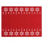 Podkładka filcowa Śnieżynka 40 x 30 cm czerwony