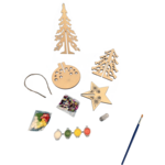 Zestaw świąteczny do majsterkowania 7 elementów gwiazda/choinka/bombka
