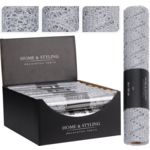 Bieżnik prostokąt 150 x 28 cm srebrny