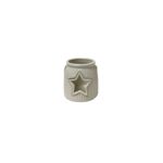 Świecznik ceramiczny 7,9 cm biało-złoty