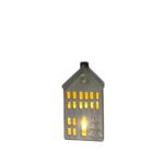 Domek ceramiczny LED kremowo-seledynowy 8,7 x 7,4 x 16,2 cm