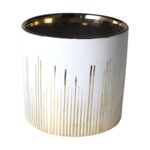 Osłonka Nils ceramiczna 15 cm biało-złoty