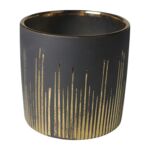 Osłonka Nils ceramiczna 15 cm antracytowo-złoty