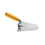 Kielnia murarska okrągła 30 nierdzewna 18 x 12 cm rączka drewniana żółta