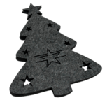 Etui na sztućce 20 x 17 x 0,2 cm choinka szara 4 sztuki