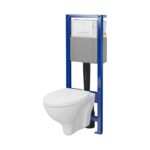 Zestaw stelaż podtynkowy z miską WC C04 SYSTEM 40 MECH WHB411 deska PP przycisk biały MITO