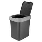 Kosz uchylny śmietnik Valor 12 l ciemnoszary Galicja