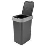 Kosz uchylny śmietnik Valor 25 l ciemnoszary Galicja