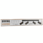 Lampa sufitowa poczwórna GU10 D55 czarna złoty pierścień 35 W VIKING