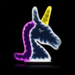 Neon Led jednorożec biurkowy 15,5 x 21,5 x 8 cm wielokolorowy 5 V