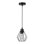Oprawa wisząca 1 x E27 czarna 12 W 230 V IP20 DPM