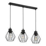 Oprawa wisząca 3 x E27 czarna 12 W IP20 230 V DPM