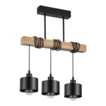 Oprawa wisząca 3 x E27 czarna 12 W IP20 DPM