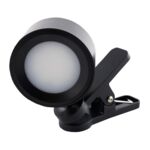 Lampka obrotowa ładowalna LED 2 w 1 z klipem czarna 2 W