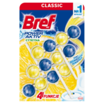 Zawieszka do WC BREF Power Aktiv Lemon 3x50 g