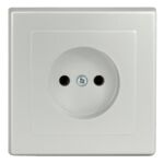 Gniazdo pojedyncze bez uziemienia jowisz srebrne