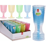 Kubki do wina wielokrotnego użytku 160 ml zestaw 4 sztuk wielokolorowy