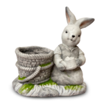 Figurka zając duży z koszem 36 cm