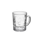 Kubek Dublin szklany 240 ml kółka transparentny