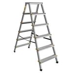 Drabina aluminiowa dwustronna certyfikowana 2x6 stopniowa 150 kg DRABEST