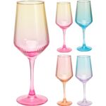 Kieliszek do wina 380 ml stripe desig różne kolory 1 szt.