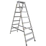 Drabina aluminiowa dwustronna certyfikowana 2x8 stopniowa 150 kg DRABEST