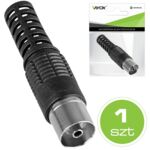 Gniazdo antenowe czarno-białe proste długie 1 sztuka GNI0251N LB0102 Libox Vayox