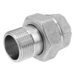 Śrubunek mosiężny chrom 3/8" prosty z uszczelką