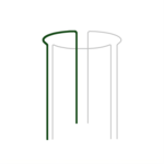 Podpora pierścieniowa do roślin 1/3 koła 40 x 60 cm