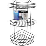 Półka łazienkowa Presto 3P narożna czarna mat Sepio