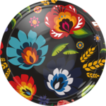 Zakrętka fi82/6 Folk czarna 10 sztuk