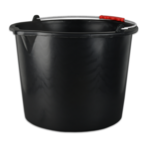 Wiadro budowlane z wypływką i uchwytem 20 l czarne