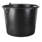 Wiadro budowlane z wypływką 12 l czarne