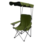 Fotel wędkarski z daszkiem oliwkowy