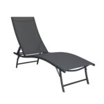 Leżanka 183/149 x 54,5 x 48/99 cm szary