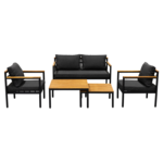 Zestaw mebli Dorado czarno-brązowy