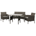 Zestaw mebli Sienna szaro-brązowy