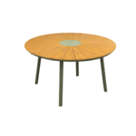 Stół okrągły Mistral 120 x 74 cm brązowo-oliwkowy