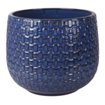 Donica szkliwiona 24 cm R899-BL/04 niebieska