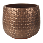 Donica szkliwiona 40 cm R899-BRS/02 złota