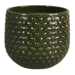 Donica szkliwiona 24 cm R899-DGN/04 zielona