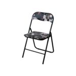 Krzesełko składane Flower black czarne