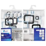 Zasłonka prysznicowa Mila 180 x 200 cm biała